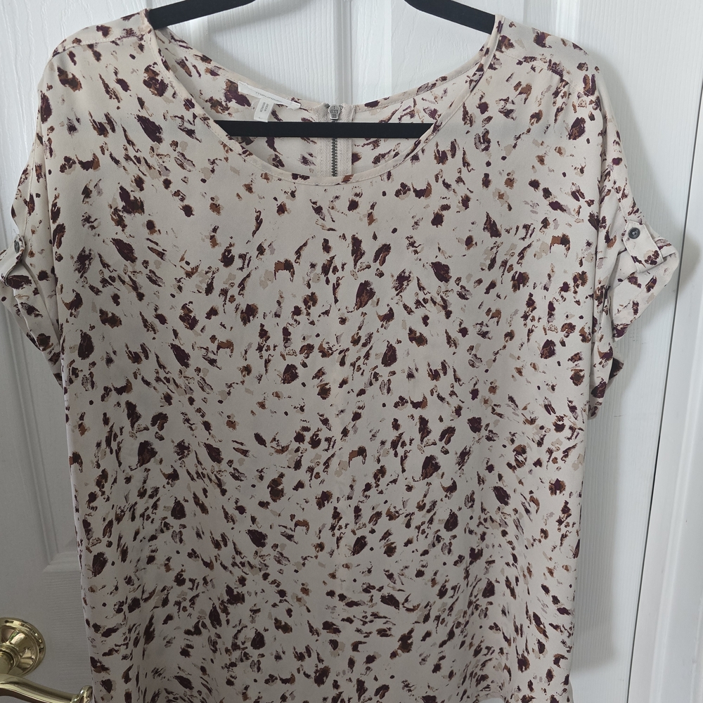 Maurices Floral Cream and Brown Top